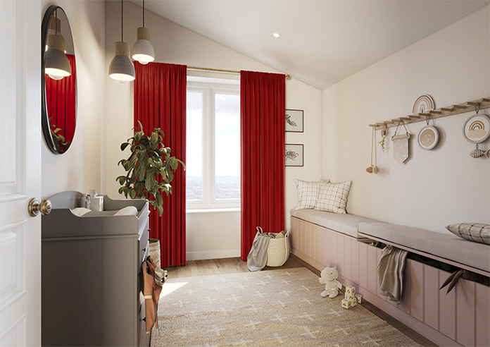 Odessa Velvet, Crimson - Made to Measure Curtains - Image 7